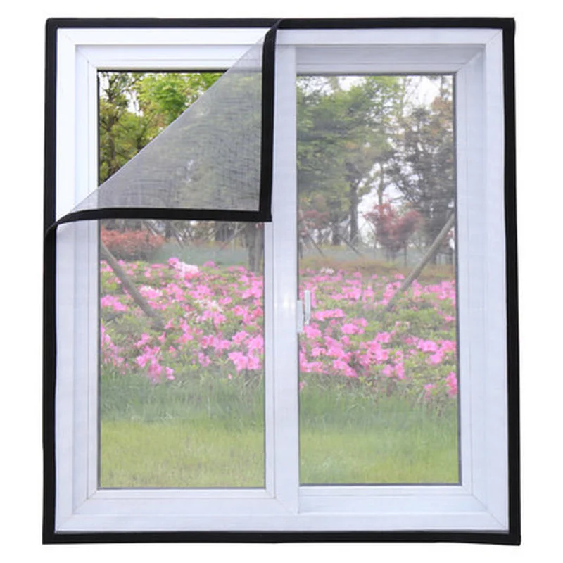 

Indoor window screens summer mosquito and insect-proof window mosquito nets can be customized self-adhesive Velcro 80x120cm