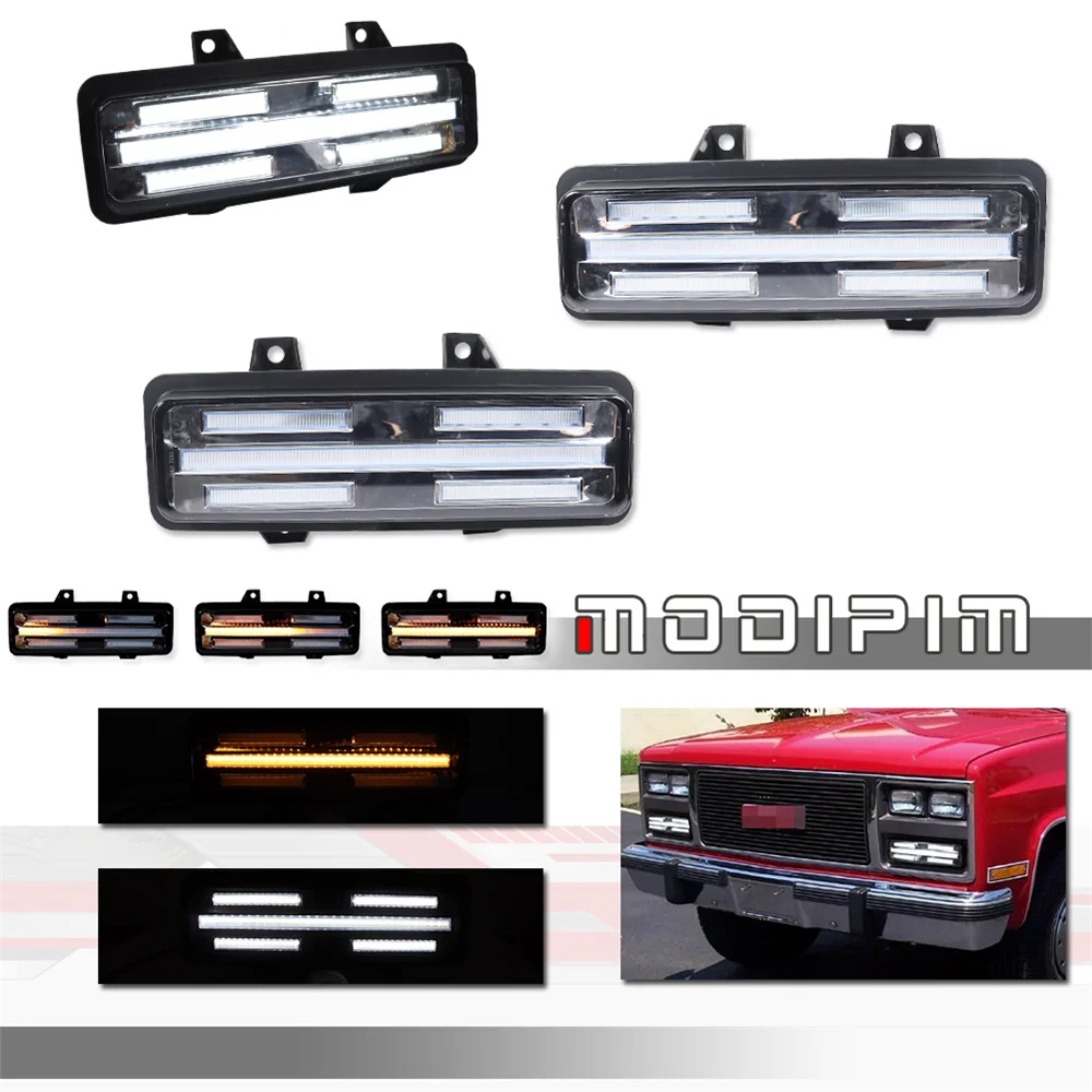 Двухцветный динамический янтарный светодиодный указатель поворота переднего