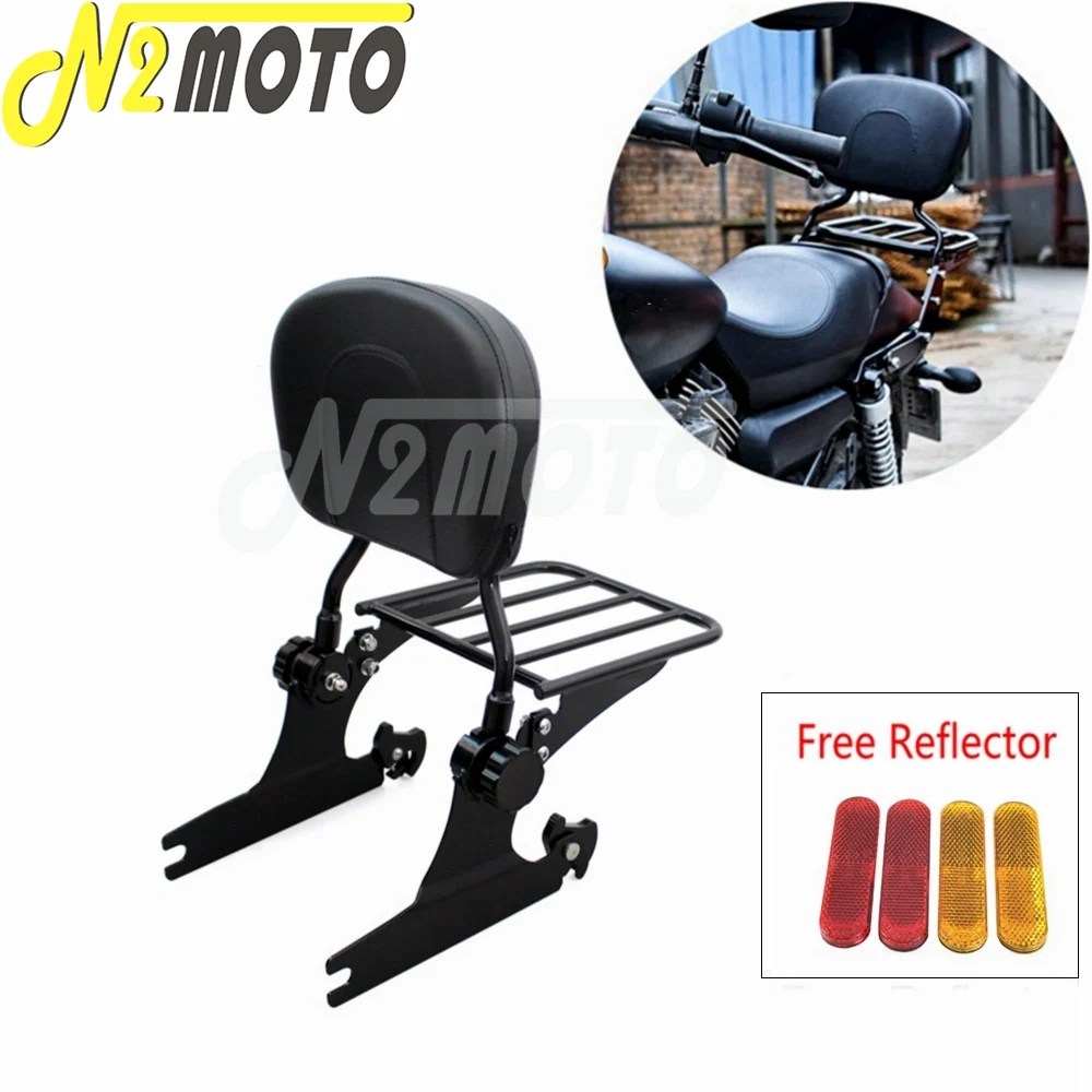 Черная регулируемая съемная багажная стойка для багажной стойки Harley Softail FXSTB FXST 200