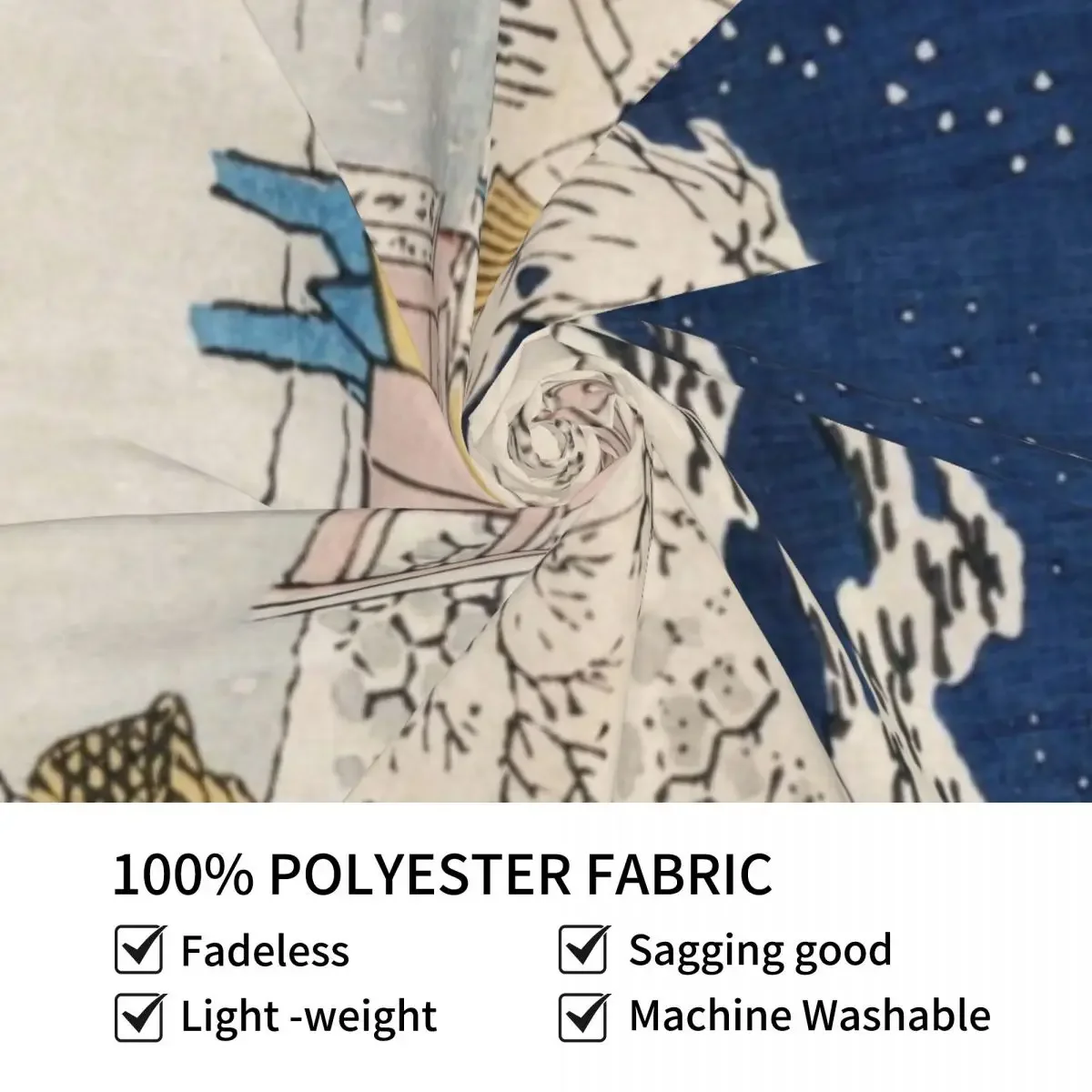 Бикини Мост в снегу Винтаж Укиё-э японское искусство гобелен декоративные