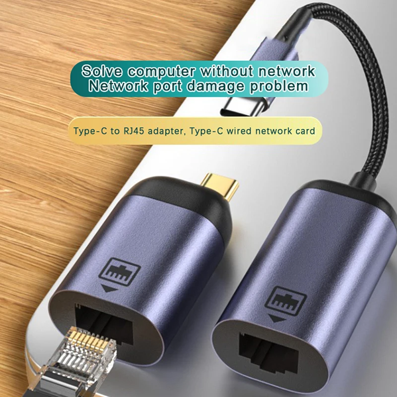 

USB Type-C 3,1 RJ45 LAN Ethernet конвертер адаптер USBC до 100/1000 м гигабитный Внешний проводной сетевой штекер Type-c к сетевому порту