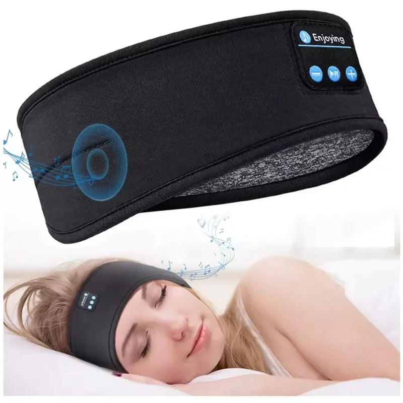 

Ultra-thin Sleep Wireless Headphones Bluetooth Comfortable Sports Headband headset Built-in Sleep Music Blindfold With Mic