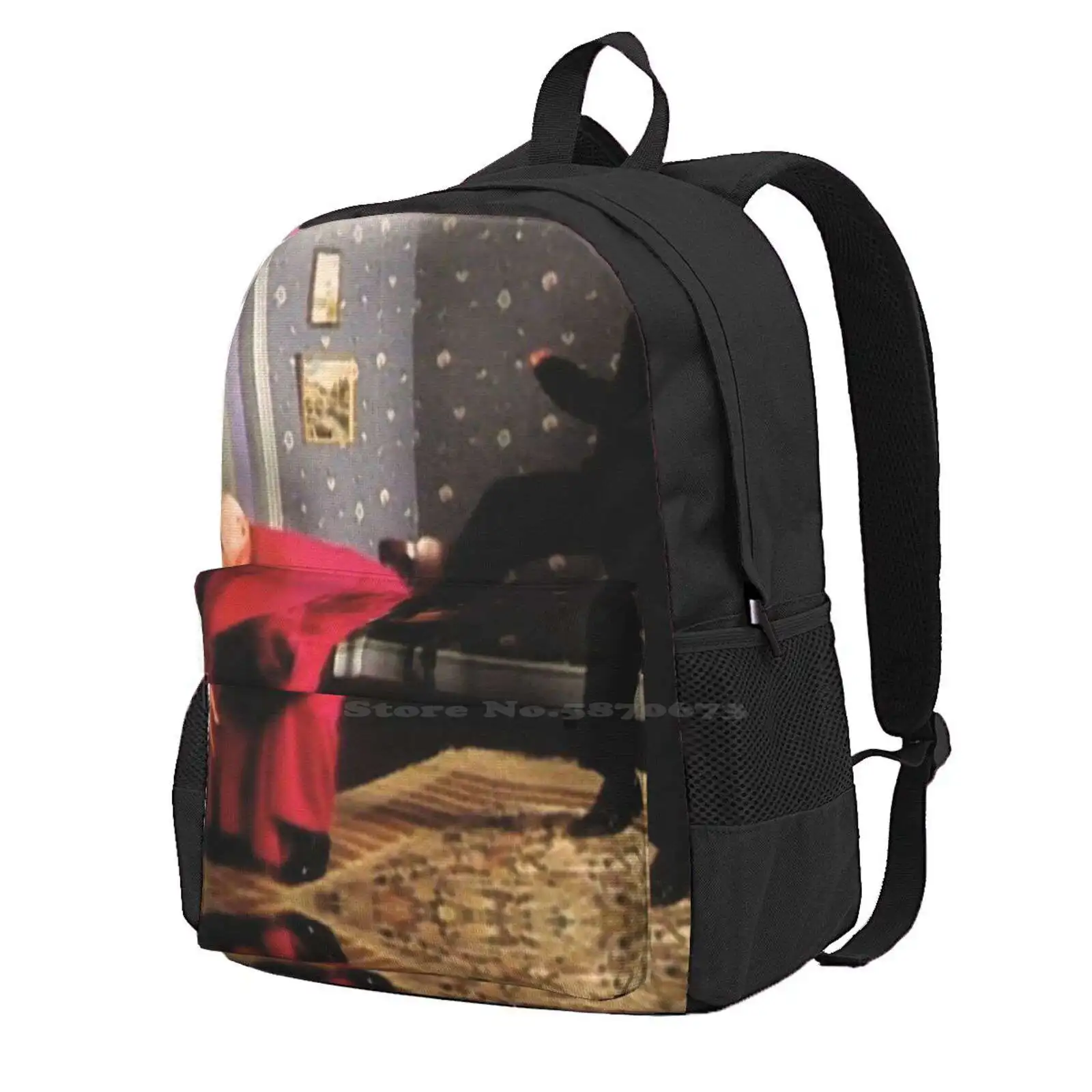 

Father Ted-Framed Picture Of Bishop Brennan Being Kicked Up The Arse Backpack For Student School Laptop Travel Bag Father Ted