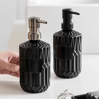 european style bathroom accessories set travel liquid soap dispensers 430ml shower gel shampoo dispenser glass bottle