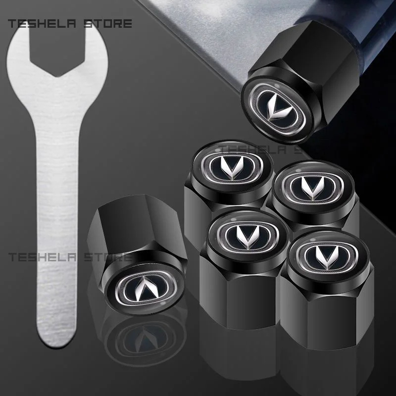 4 шт., новинка, металлическая крышка клапана автомобильной шины для Changan CX70 CS55 CS75 Plus CS35 CS15, аксессуары