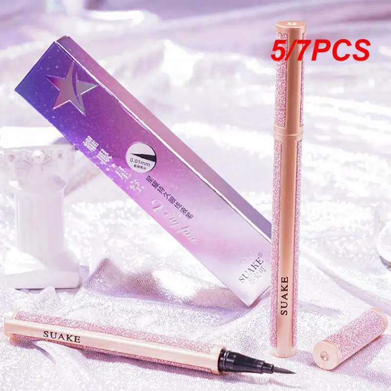 

5/7PCS Eyeliner Pen Ultra-fine Tip Sweat-proof Precise Application Long-lasting Highly Pigmented Vivid And Intense Color