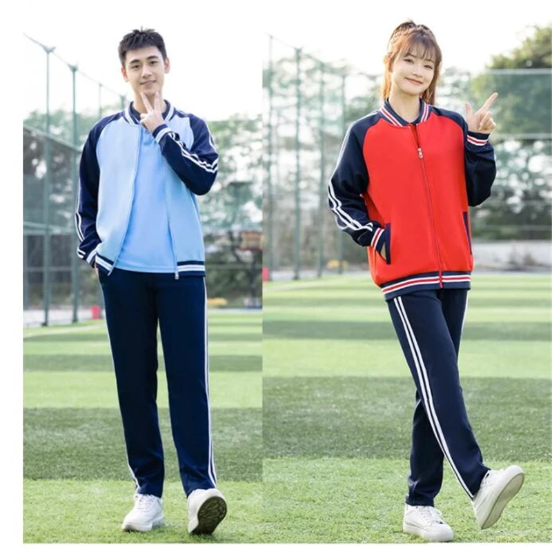 

Spring and autumn parent-child outfit jacket hoodie trousers running leisure men and women Team sports suit for high school stud