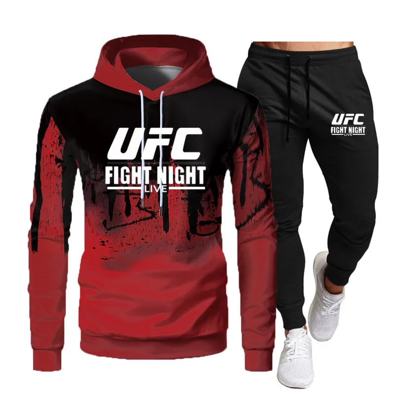 

Новинка 2022, Брендовые спортивные костюмы для мужчин на осень и зиму, толстовка + штаны, спортивные костюмы с узором, повседневный свитшот, сп...