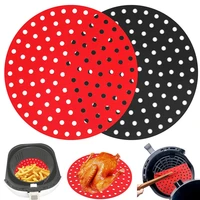 reusable air fryer liners non stick silicone basket mats for cosori nuwave dash cooking kitchen tool fast shipping