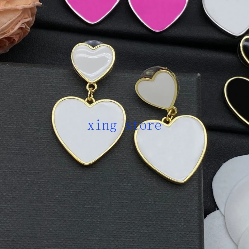 2024 модные новые милые и романтичные женские серьги-подвески в форме сердца