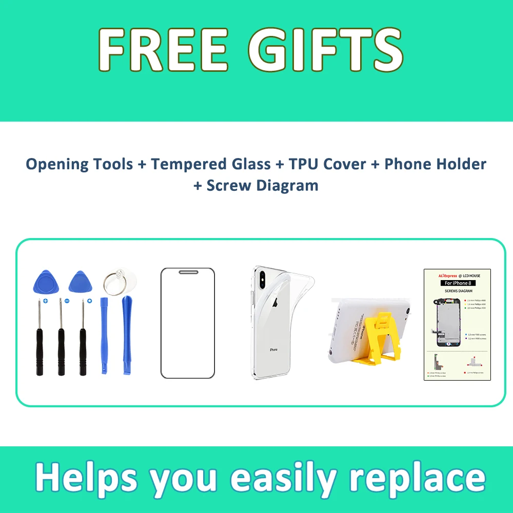 Замена ЖК-дисплея для iPhone 5 5S 5C SE 2016 полный комплект экрана в сборе сенсорный