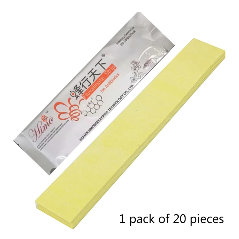 

20Pcs Fluvalinate Strips Anti Varroa Controller Instant Killer Miticide Bee