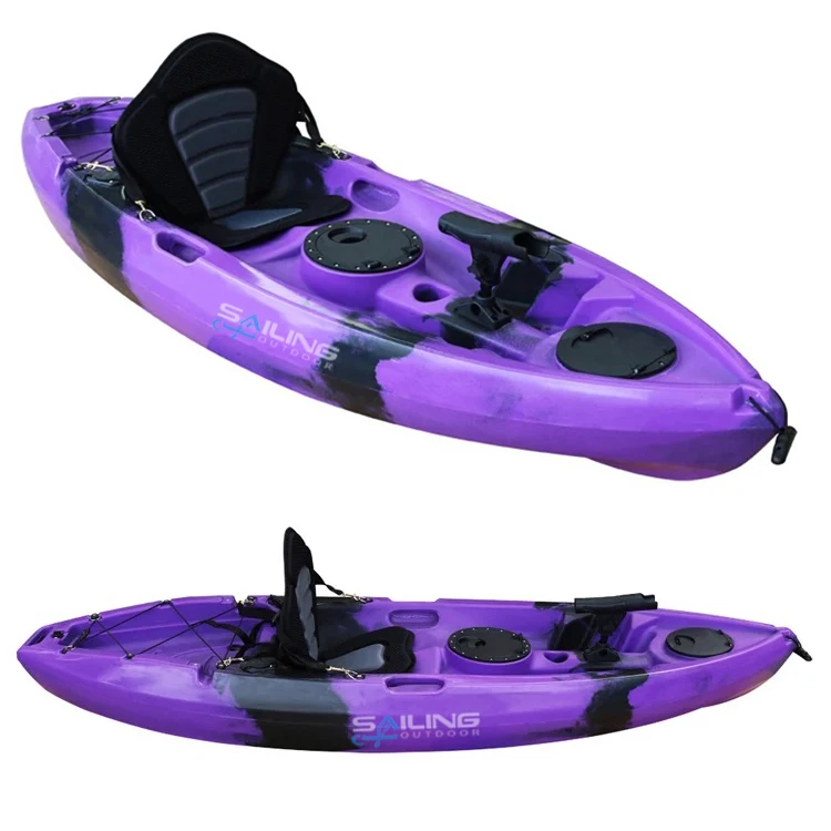 Рыболовная лодка маленькое пластиковое каноэ сидят на верхушке каяк дешевая