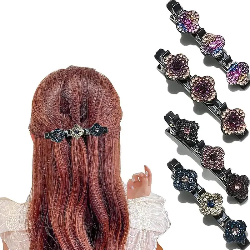 

Женские Элегантные Заколки для волос с цветами и жемчугом, заколки для волос с хрустальными цветами, украшение для волос, челка, зажим для волос, заколка, повязка на голову, аксессуары для волос