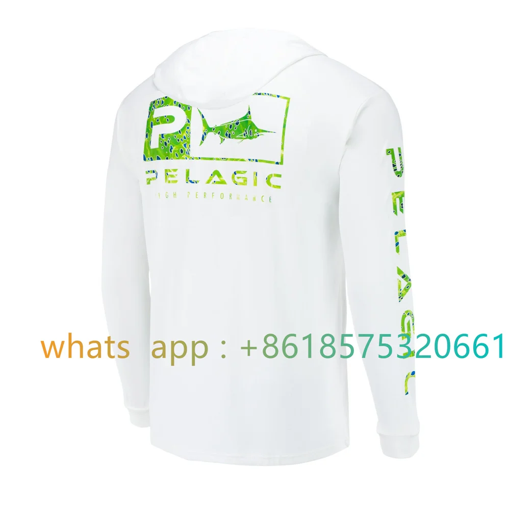 Pelagic Gear Hooded Fishing Shirt Performance Fishing Hoodie Upf50 Sunblock Shirt Outdoor Quick-dry Athletic Sweatshirt 2023
