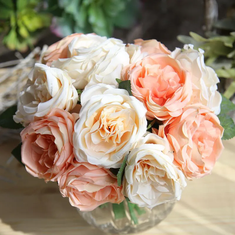 

6 шт./Букет роз тайская Королевская роза высококлассные искусственные цветы искусственные шелковые цветы розы домашний декор свадебное укр...