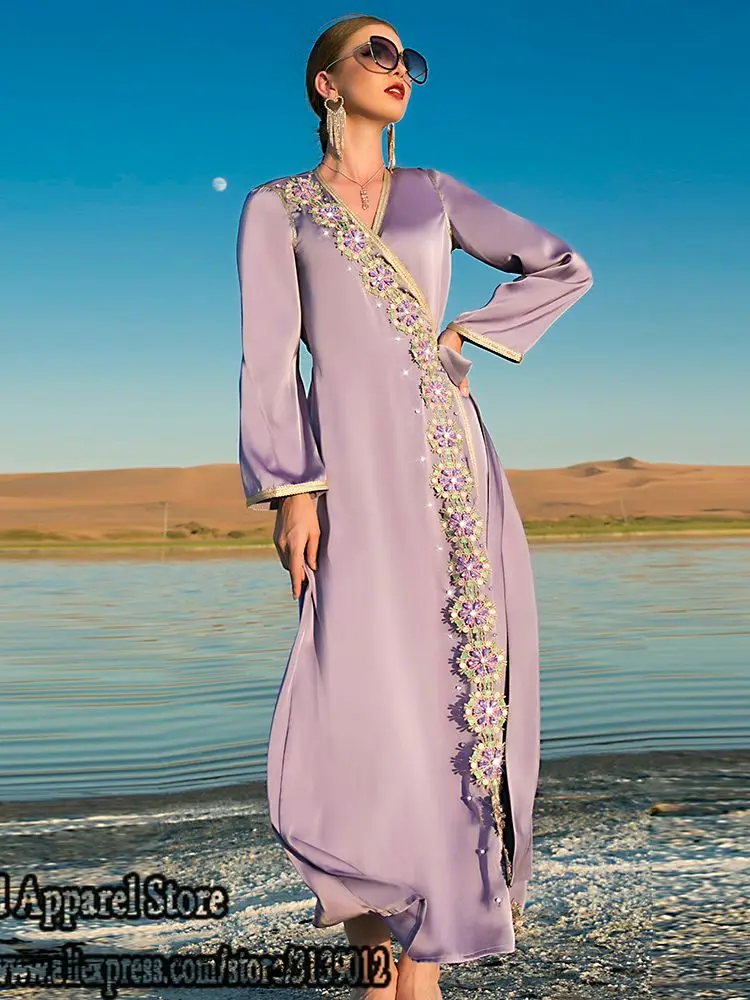 Рамадан Кафтан Дубай абайя мусульман Пакистан мусульманское арабское длинное