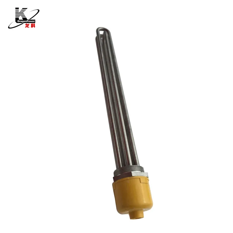 

Electric immersion screwed heater with temperature control