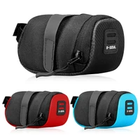 nylon saddle bag waterproof storage bike bag seat cycling tail rear pouch bag saddle taillight installation bicycle accessories
