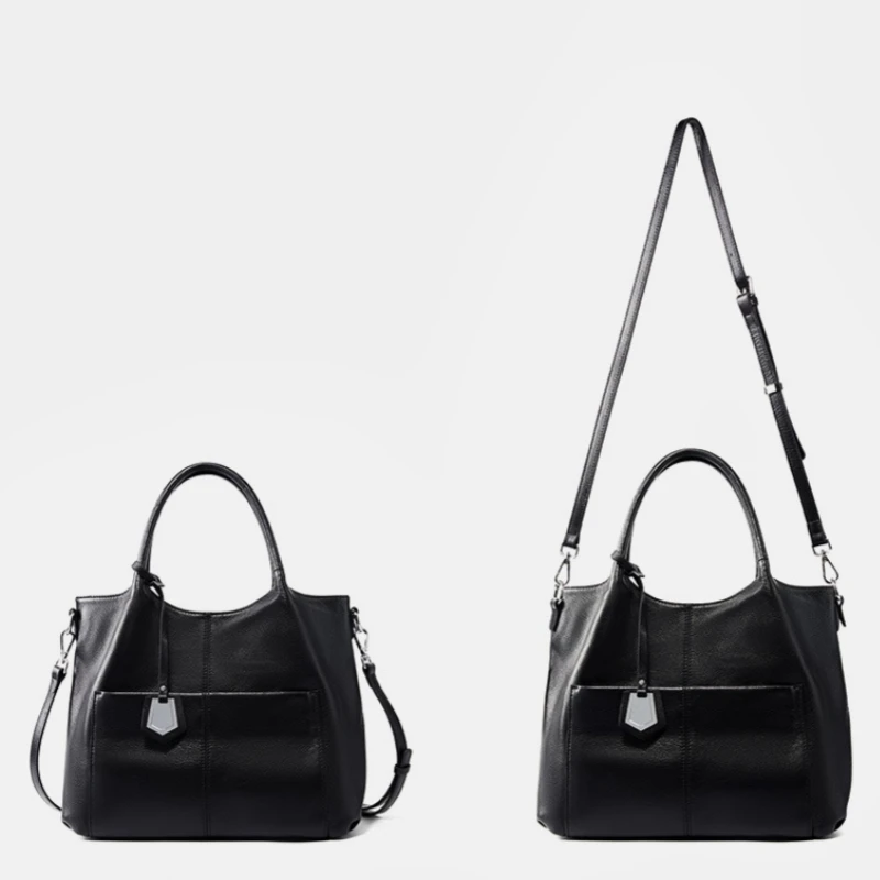 Вместительная сумка-тоут из телячьей кожи мягкая модная Женская Офисная Яркая