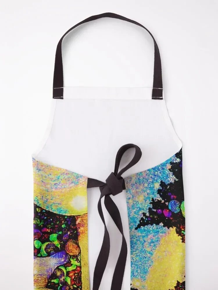 Фрактальный фартук Звездная туманность детская живопись ресторан женские