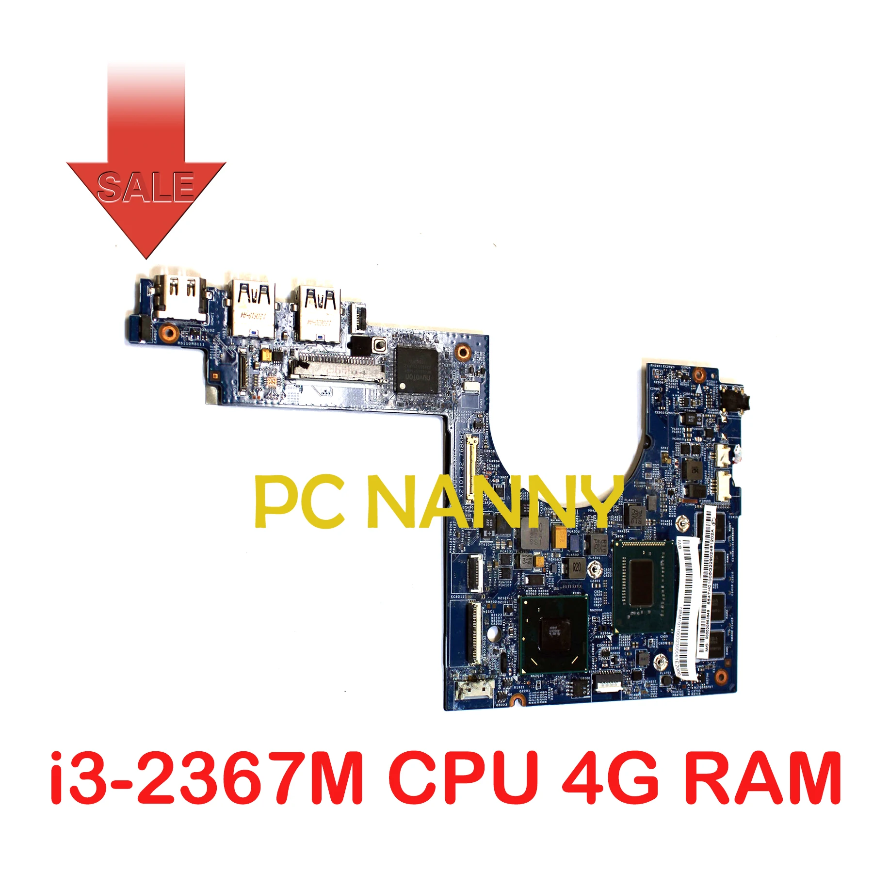 

PCNANNY для ноутбука ACER MS-2346 S3-391, материнская плата i3-2367M 48.4TH03.021 NBM1011001 4G RAM