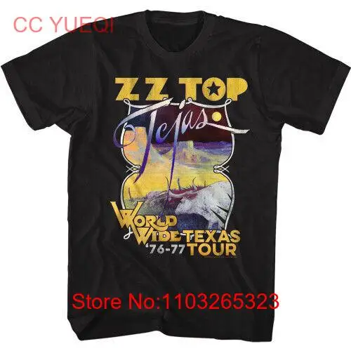 Классическая черная футболка для взрослых ZZ Top Tejas Tour