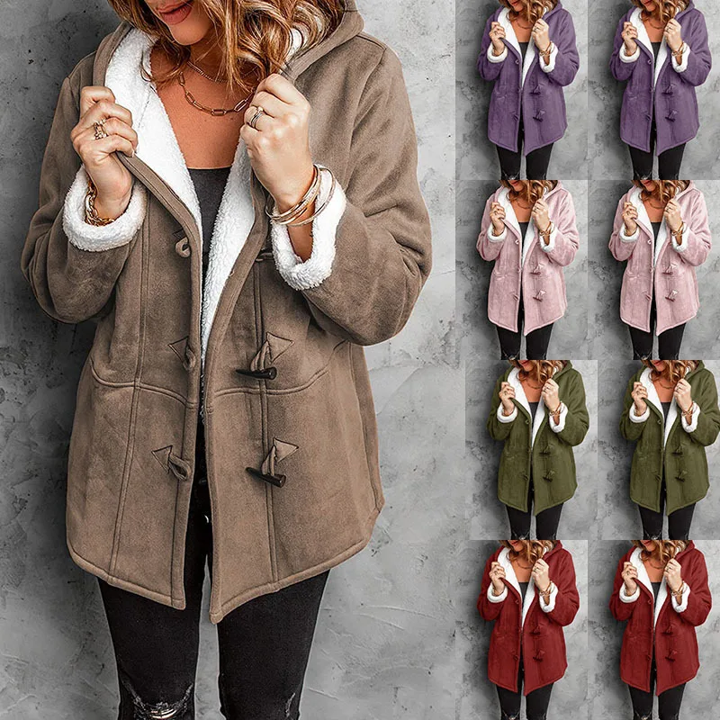 

2022 autumn and winter women's mid-length windbreaker coat coat warm top