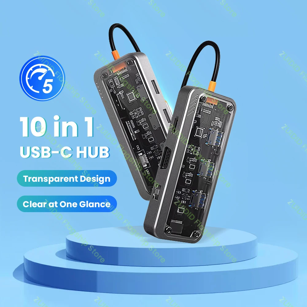 

Док-станция 10 в 1 для MacBook Pro PD RJ45 SD/TF карт