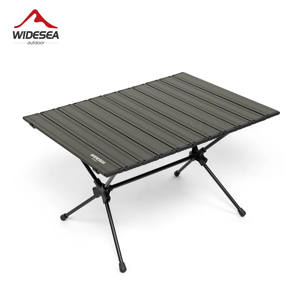 

Widesea Aluminum Alloy Camping Portable Folding Roll Table Picnic BBQ Outdoor Tables Furniture Retractable Travel Tourist Table
