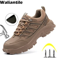 waliantile puncture proof security safety shoes for men steel toe boots men construction non slip work shoes safety footwear