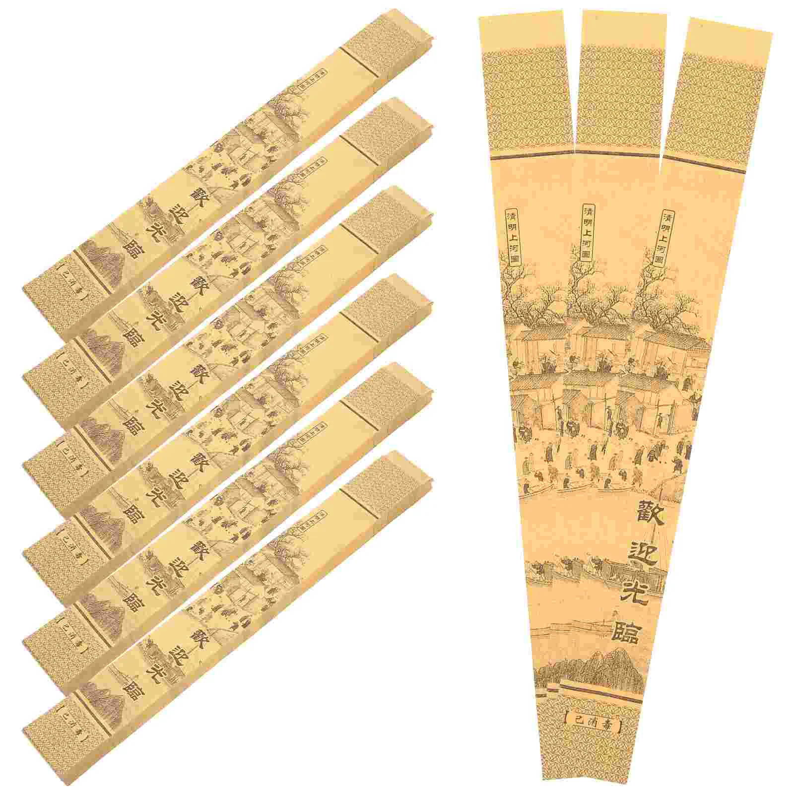 

500 Pcs Chopsticks Tableware Sleeve Paper Bag Hot Pot Sleeves Takeout Supplies Disposable Packing Cutlery