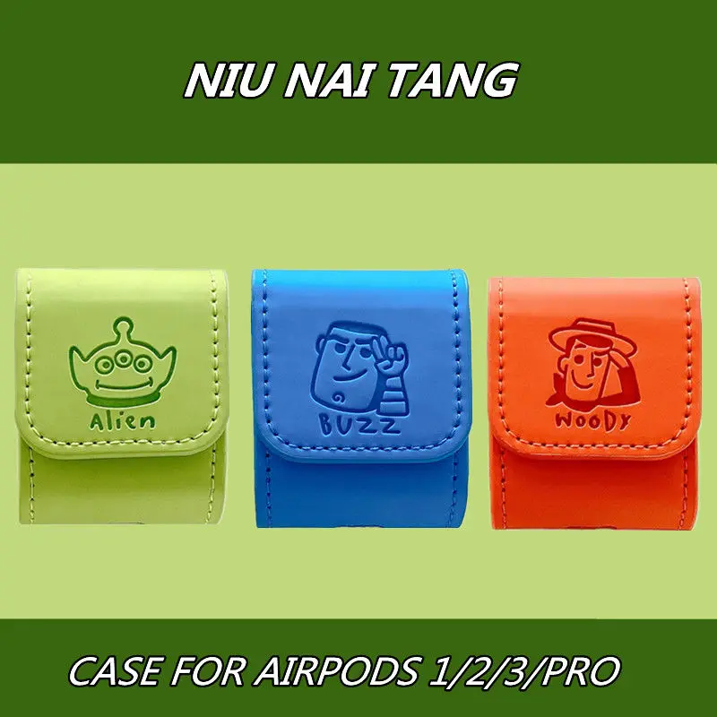 

Disney Toy Story Earphone Case for AirPods Pro Cartoon Buzz Leather Headphone Cases for AirPods 1 2 3 Headset Protect Cover