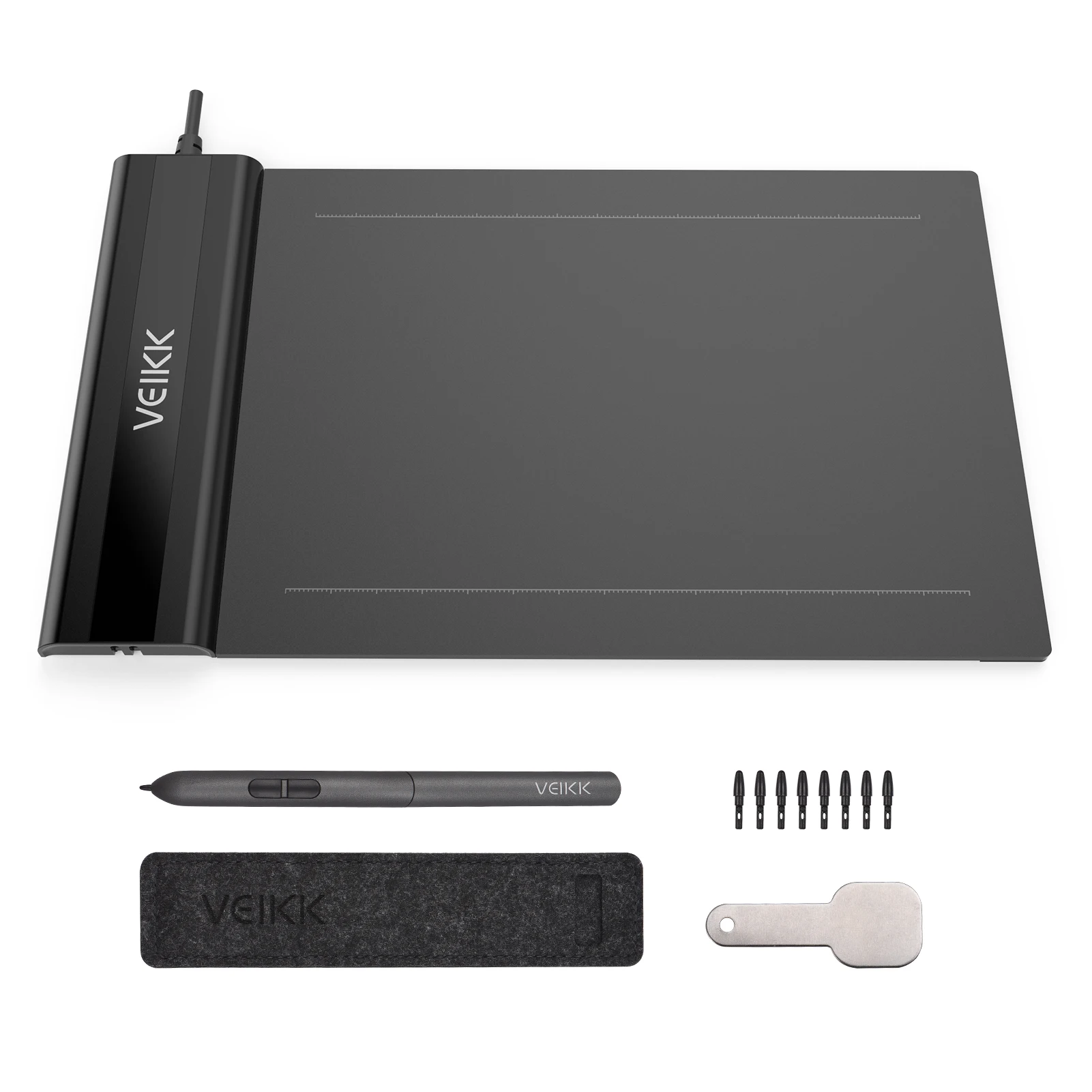 

VEIKK S640 graphic Pen tablet 6 x 4 inch Ultra Thin OSU New Digital Drawing Tablet with Battery-Free Pen 8192 Levels Pressure