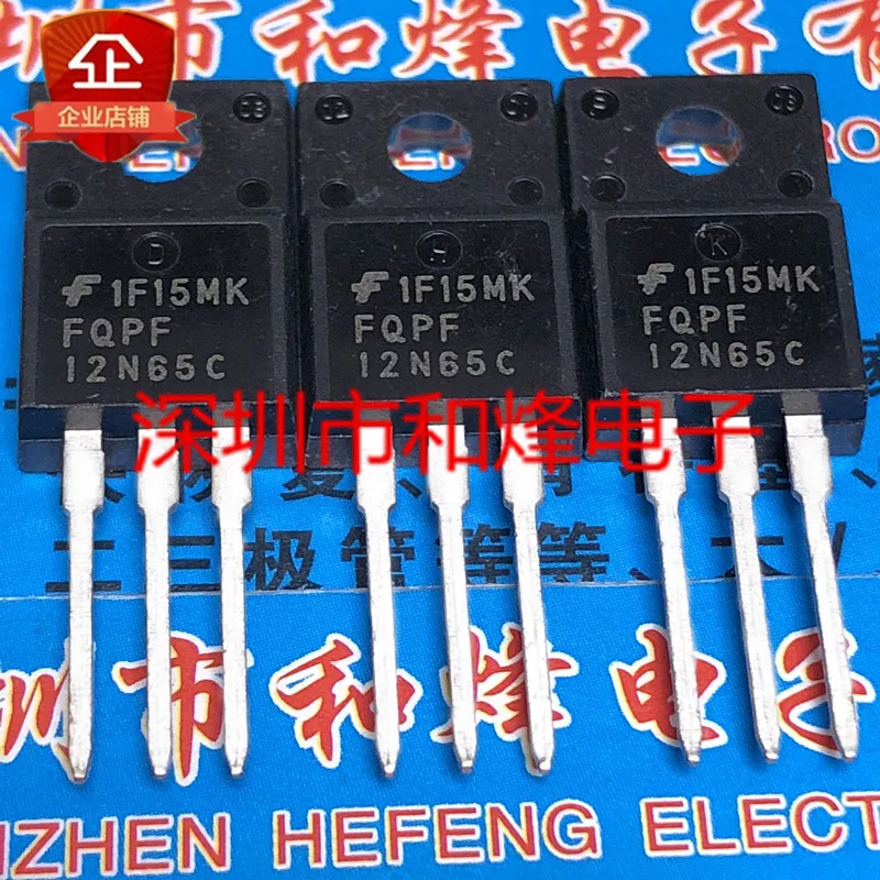 

30pcs original new FQPF12N65C TO-220F 650V 12A