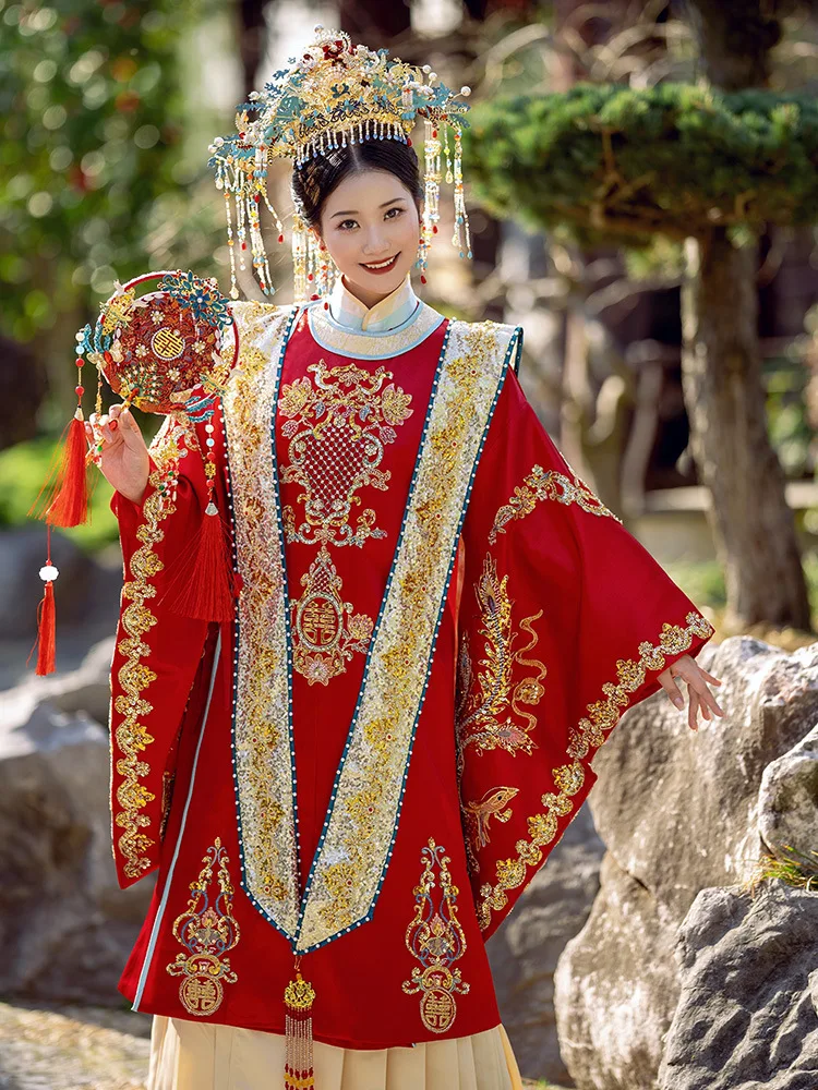 Ming Han Одежда Свадебная одежда 2024 Новое китайское платье невесты Тяжелая