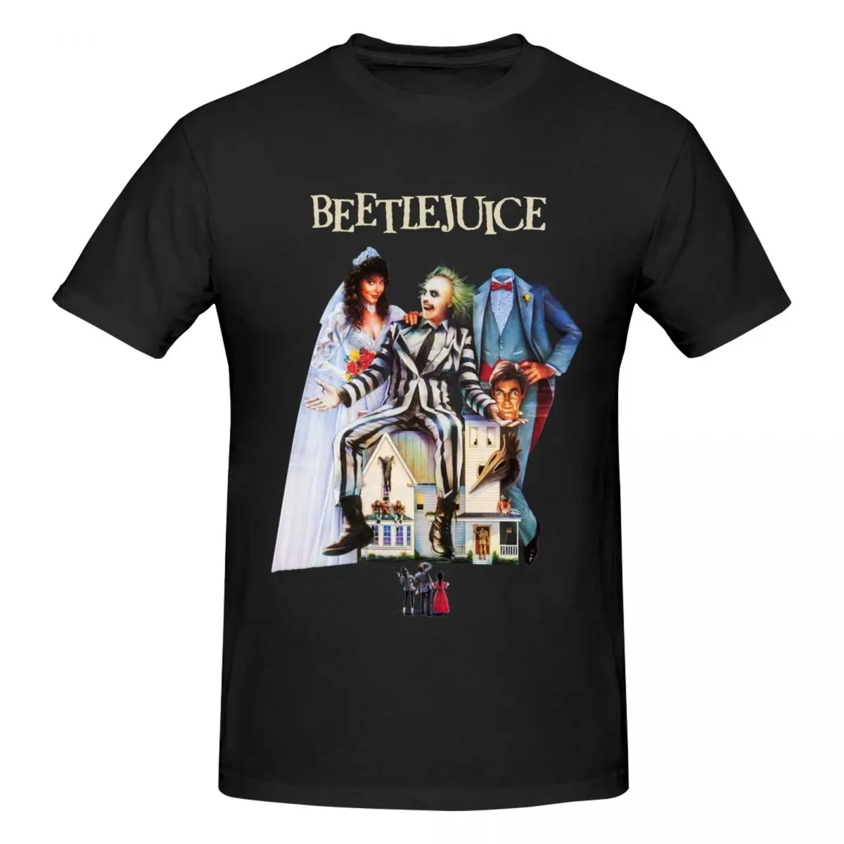 Мужская забавная футболка ужасов B-Beetlejuice Spooky Movie Ghost Halloween уличная одежда больших