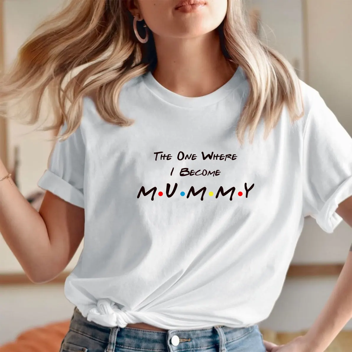 

Женская рубашка на день рождения, с надписью «I'm Mommy»