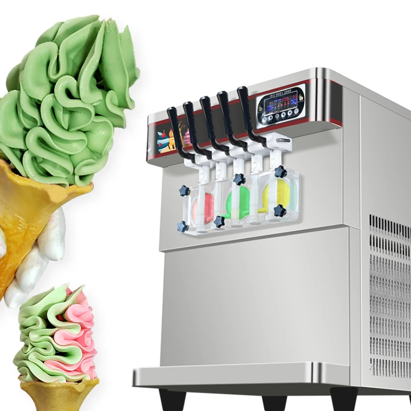 

5 flavors softy serve soft ice cream machine/ice cream making machine/frozen yogurt ice-cream machine price with CE ETL Rohs