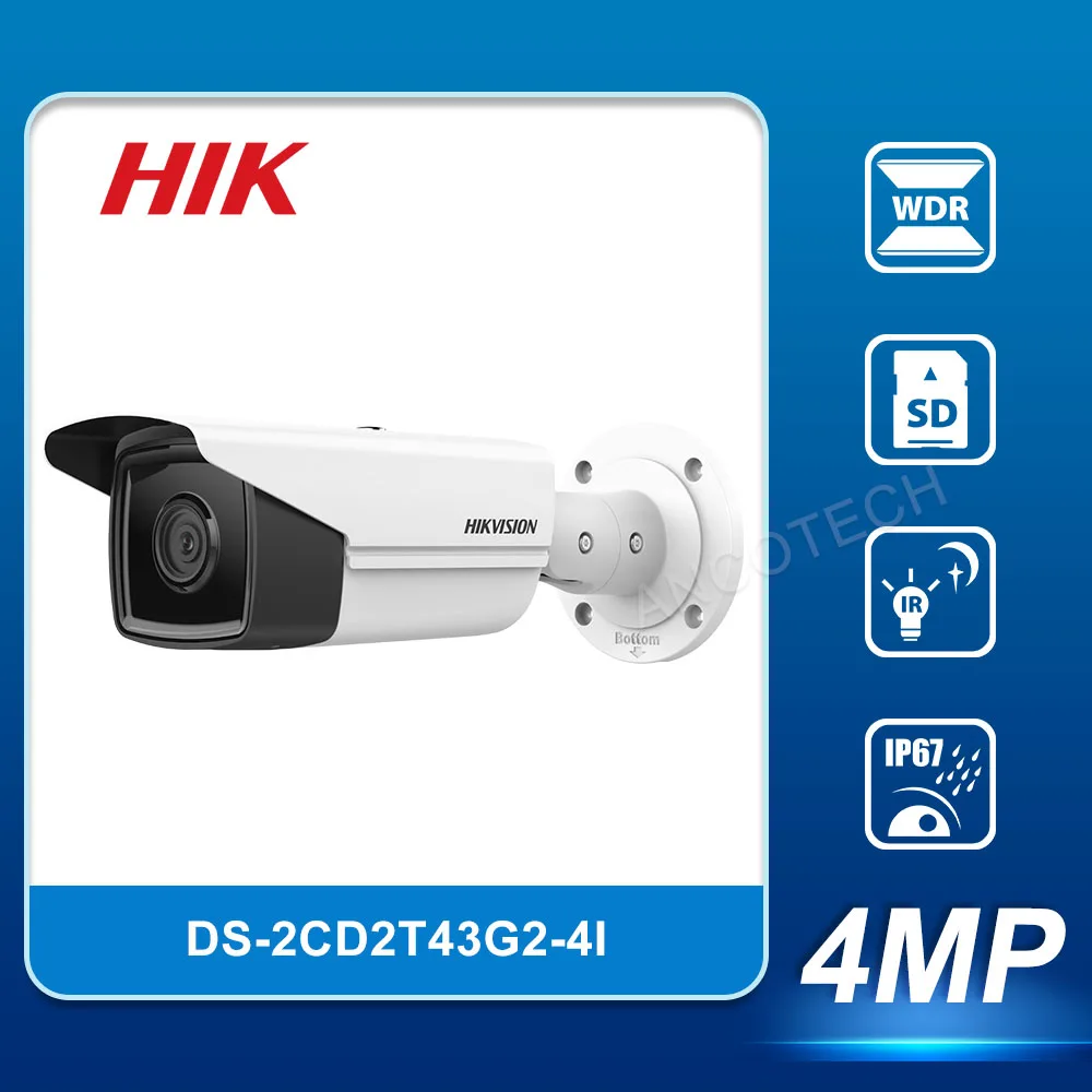 

HIK DS-2CD2T43G2-4I/DS-2CD2T83G2-4I 4MP 8MP AcuSense Fixed Bullet Network Camera High Quality Imaging Security IP Camera