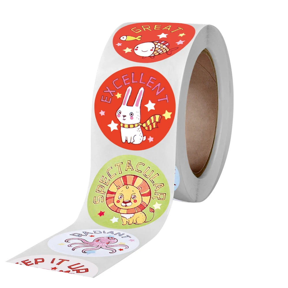 50-500 шт. наклейки в виде мультяшных животных для детей