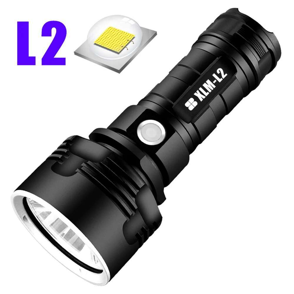

LED Super Powerful Flashlight USB Rechargeable L2 P70 Tactical Torch Outdoor Waterproof Camping Spotlight Ultra Bright Lantern