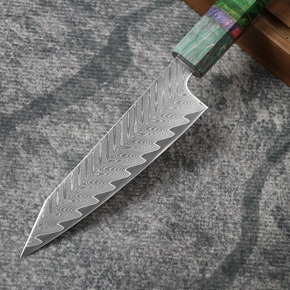 JUMCSONG 67-слойный 5-дюймовый универсальный нож из дамасской стали бытовой