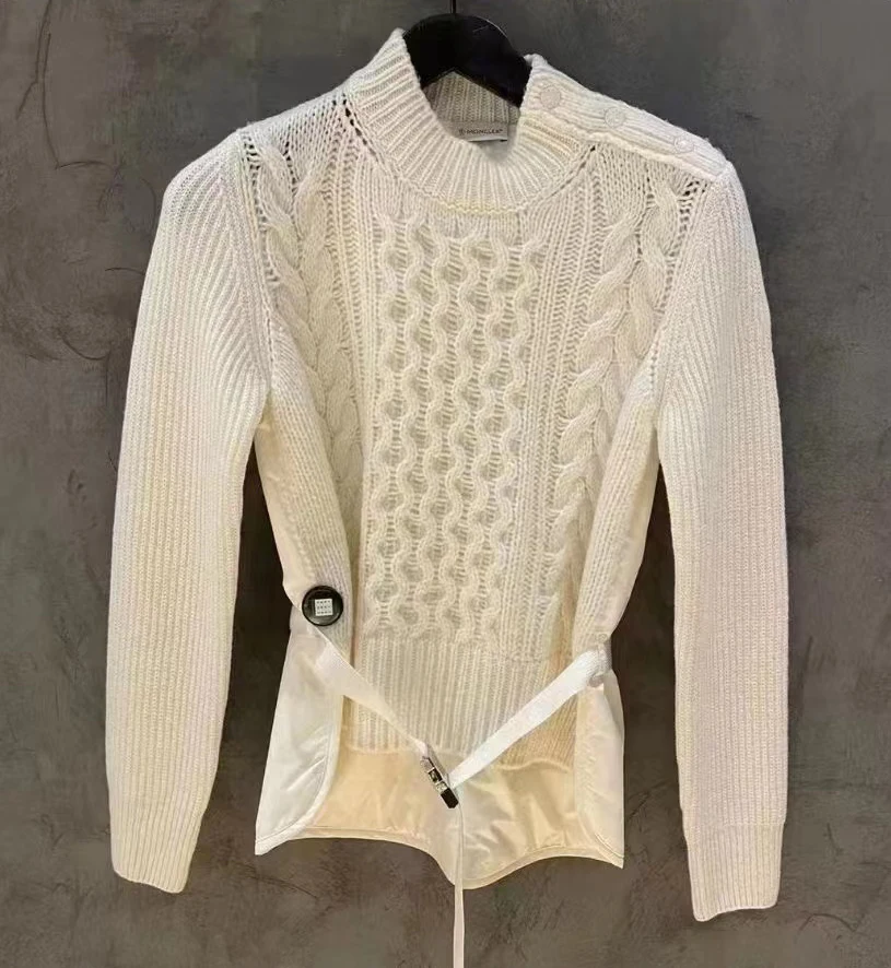

2022 Ladies Golf Sweater Patchwork Shirt Knitted Long Sleeve Clothes