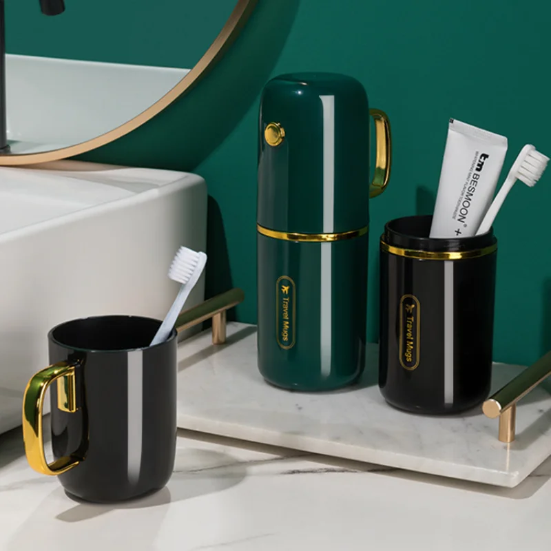 

Luxury Portable Travel Wash Cup Set Storage Box Toothpaste Tooth Brush Towel Portable Home Organizer Bathroom Accessorie