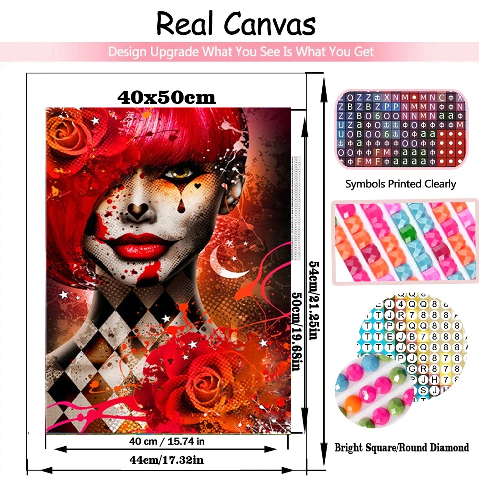 5ddiyалмазная живопись 2024 ужас для девушек все квадраты/круглые серии вышитые