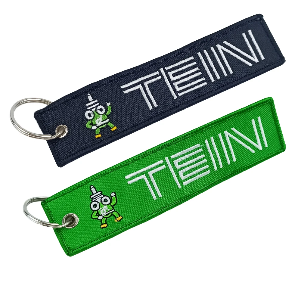 Jdm автомобильный брелок из нейлоновой ткани черные зеленые бирки для ключей
