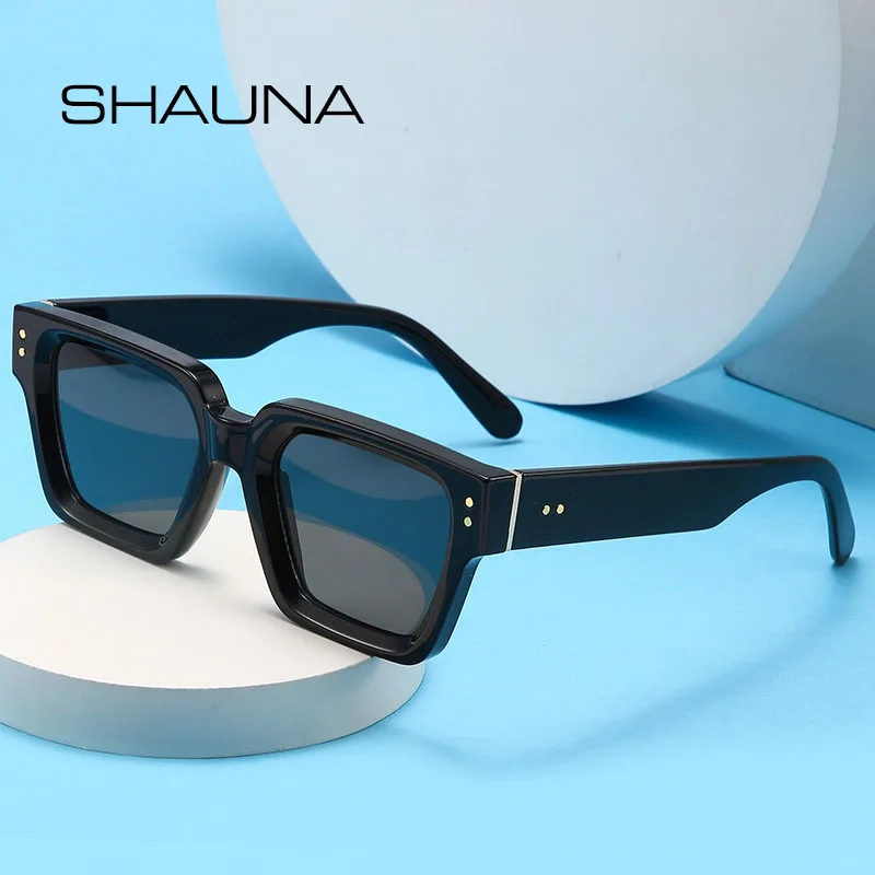 

SHAUNA Retro Nail Square Sunglasses UV400