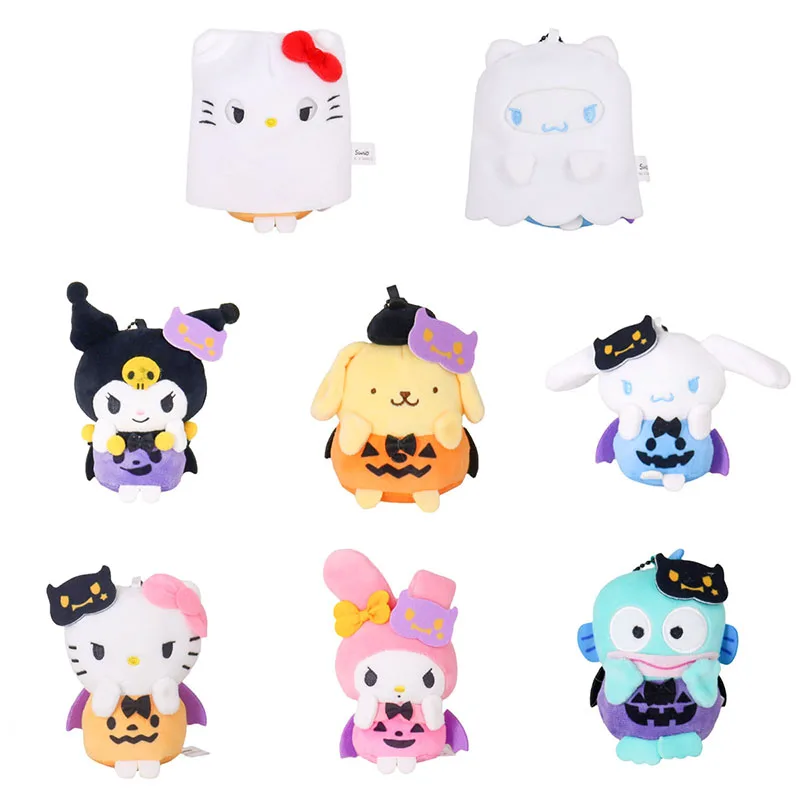 

Аниме sanrio Kawaii Demon Hello Kittys милые игрушки Kuromi мультфильм Тыква призрак плюшевый дьявол куклы My Melody Cinnamoroll декор для детей