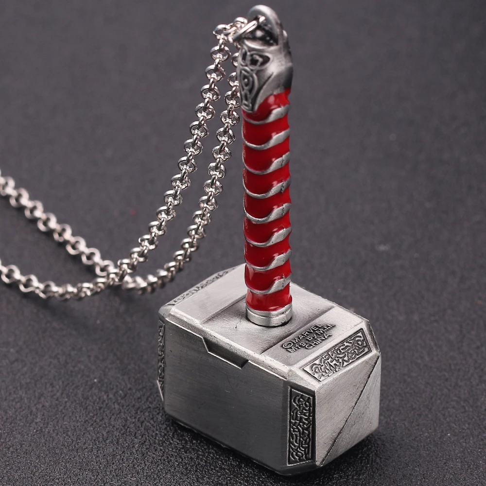 Модное крутое ожерелье с молотом Тора могучая цепочка на шею для друзей косплей